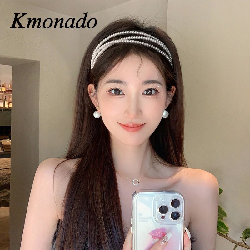 pearl headband female super fairy French romantic Internet celebrity face wash high cranial top pressure hairpin premium headdress