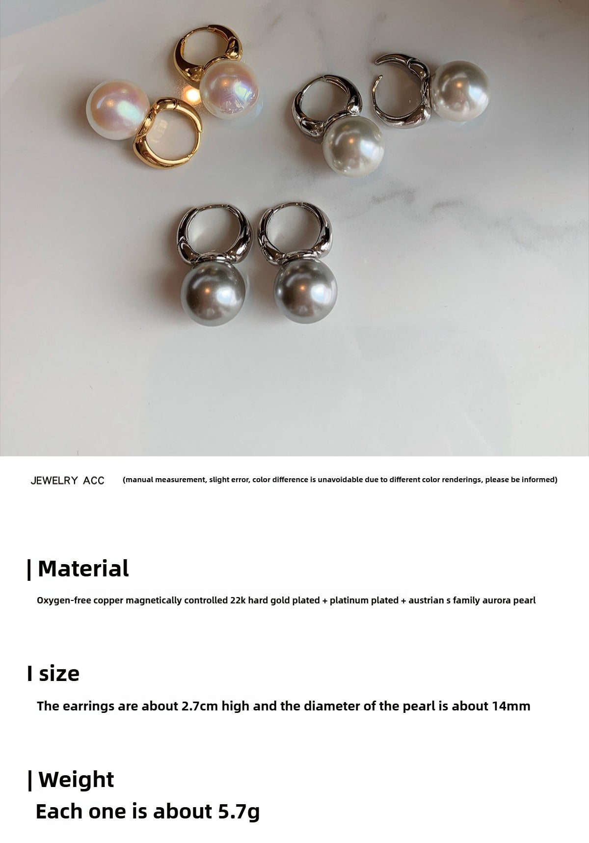 French real hemp silver gray Australian white pearl earrings women's new niche high-end temperament earrings stud earrings