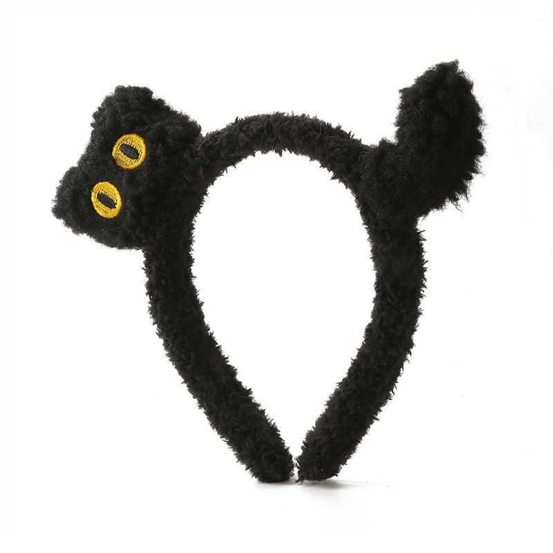 cute cartoon plush face wash headband women's versatile non-slip pressure hair fashion headband hairpin headgear