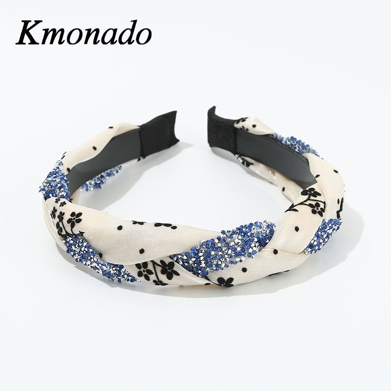 Cross Broken Diamond Premium Sense Thousand Gold Wind Pressure Hair Headband Fashion Headband Simple Versatile Retro Hair Accessories