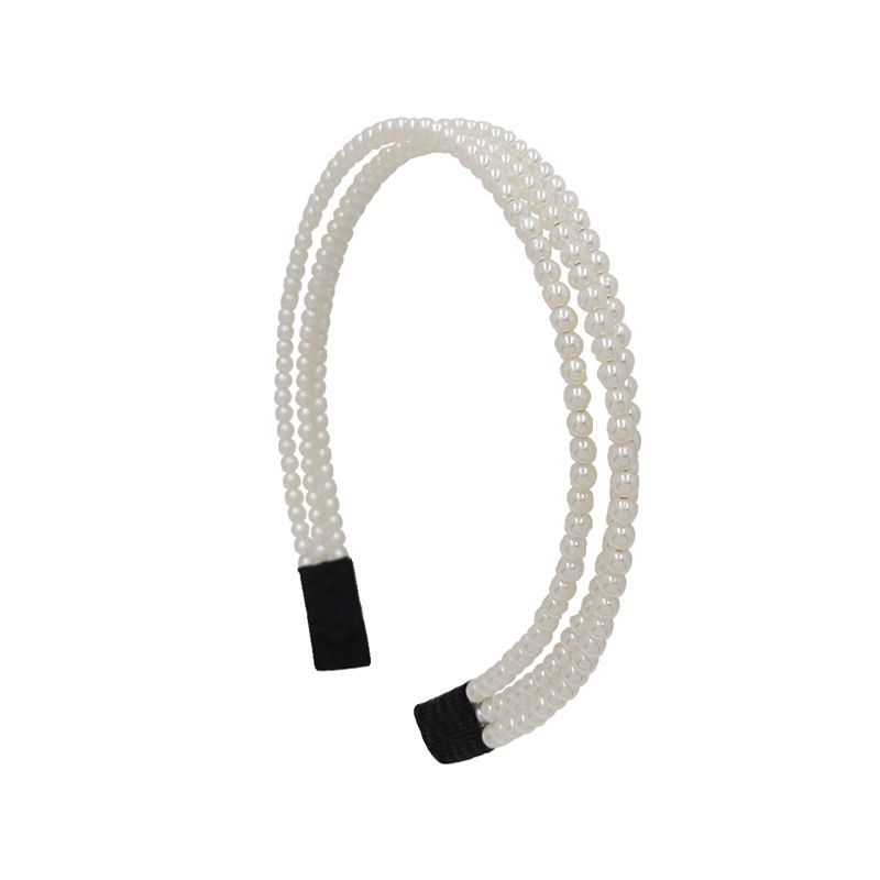 pearl headband female super fairy French romantic Internet celebrity face wash high cranial top pressure hairpin premium headdress