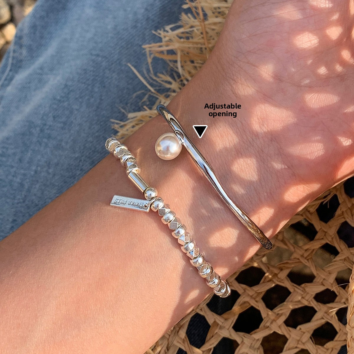 A few taels of broken silver, broken silver bracelet, women's summer light luxury niche exquisite fashion cool 2025 new bracelet