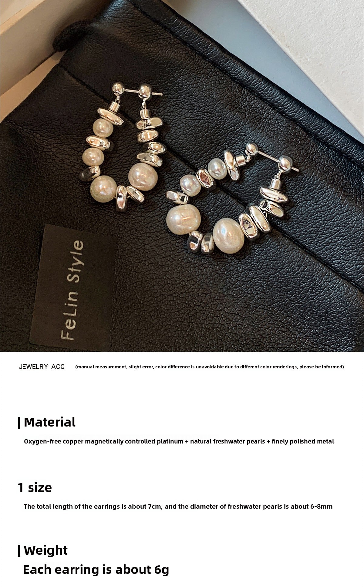 S999 sterling silver broken silver natural freshwater pearl earrings women's high-end light luxury niche earrings summer 2025 new