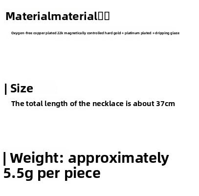 European and American minimalist gold and silver pigment chain snake bone necklace women's accessories light luxury high-end double-layer stacked collarbone chain neck chain