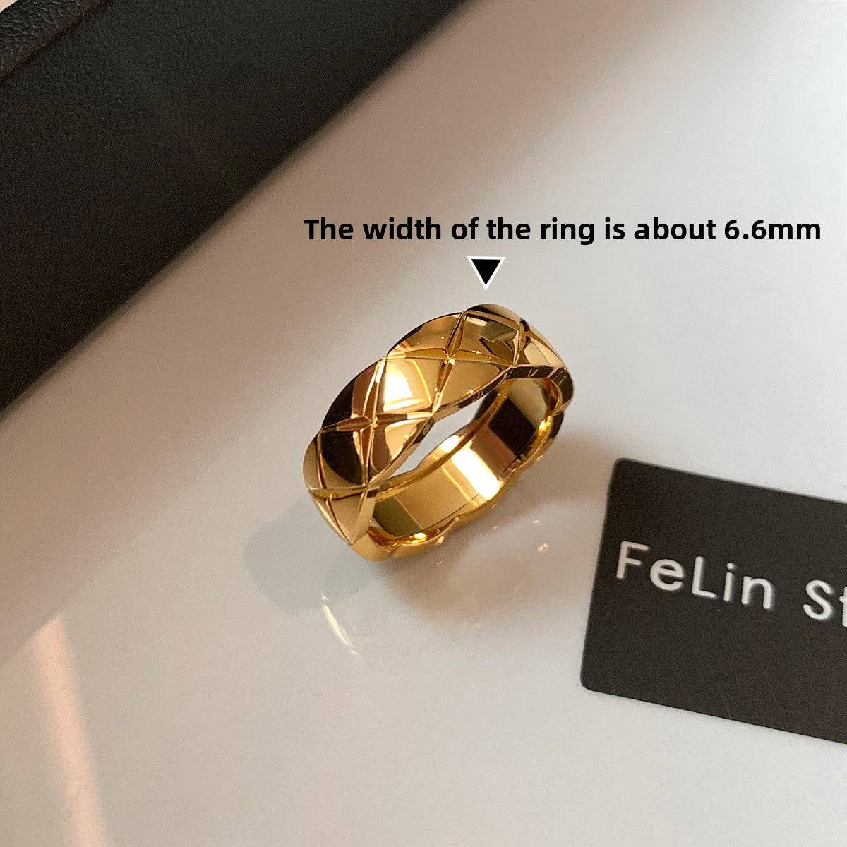 Europe and America stacked with small fragrant wind, diamond-set rose gold silver rhombus ring, female index finger plain ring, light luxury design, advanced