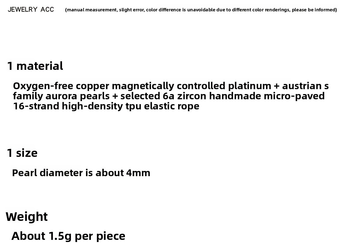 Zircon Diamond Elastic Rope Australia White Pearl Ring Women's Light Luxury Niche Design Advanced Sense