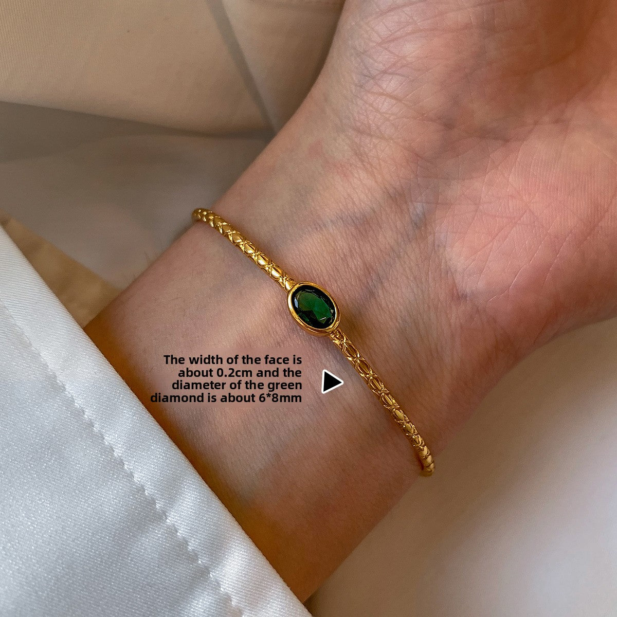 European and American minimalist gold opening adjustable bracelet women's light luxury exquisite fashion 2025 new temperament bracelet jewelry