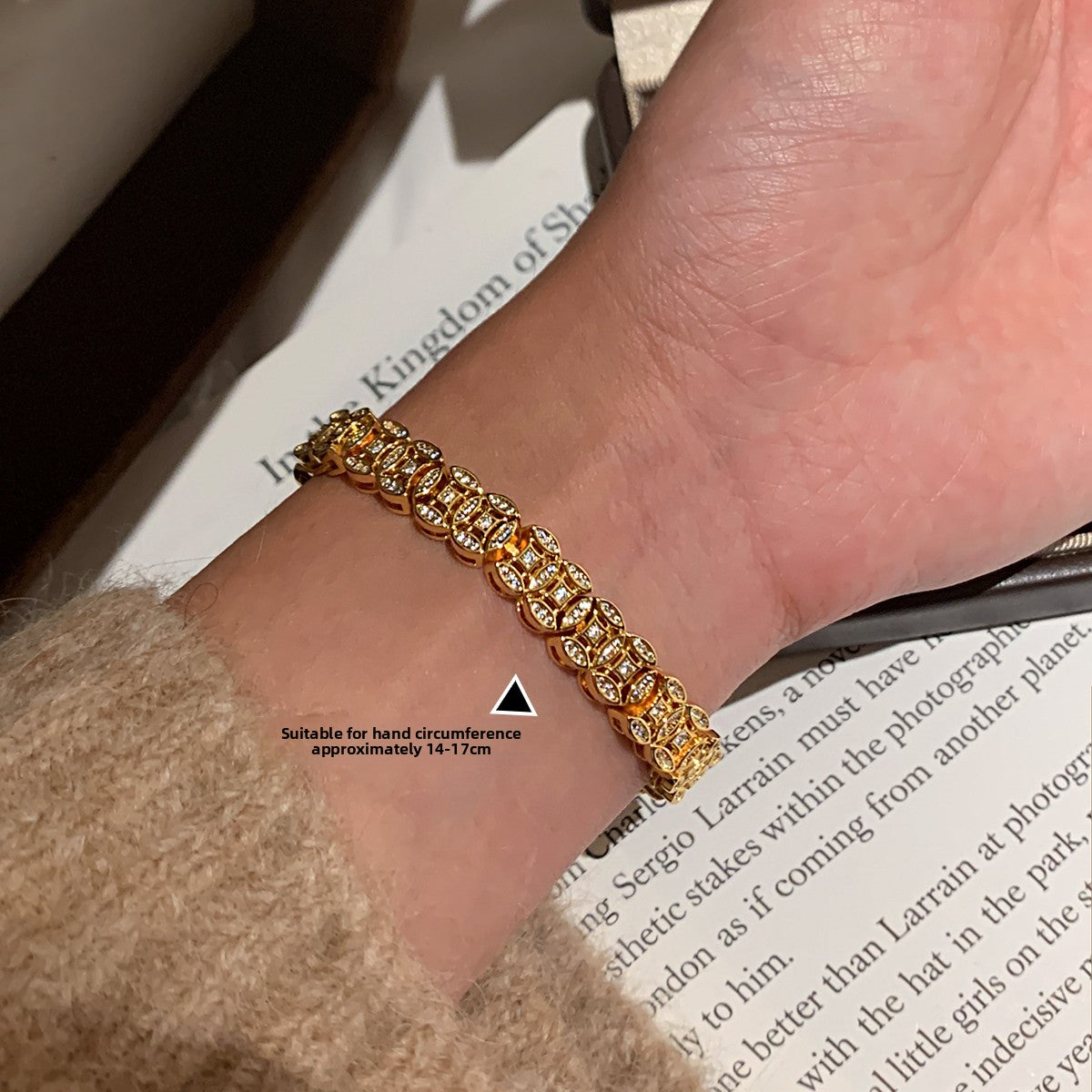 Coiled copper coin bracelet women's light luxury exquisite fashion gold five emperors money Xuanxue Wangcai light luxury high-end bracelet