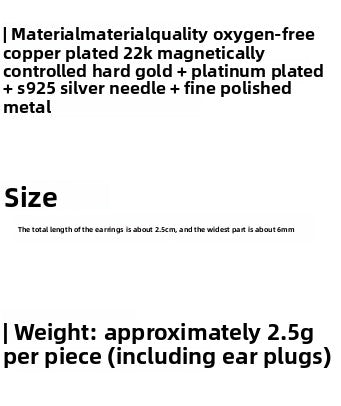 925 Silver Needle Gold Silver Water Drop Earrings Women's Face Small Light Luxury Premium 2025 New Metal Earrings Earrings