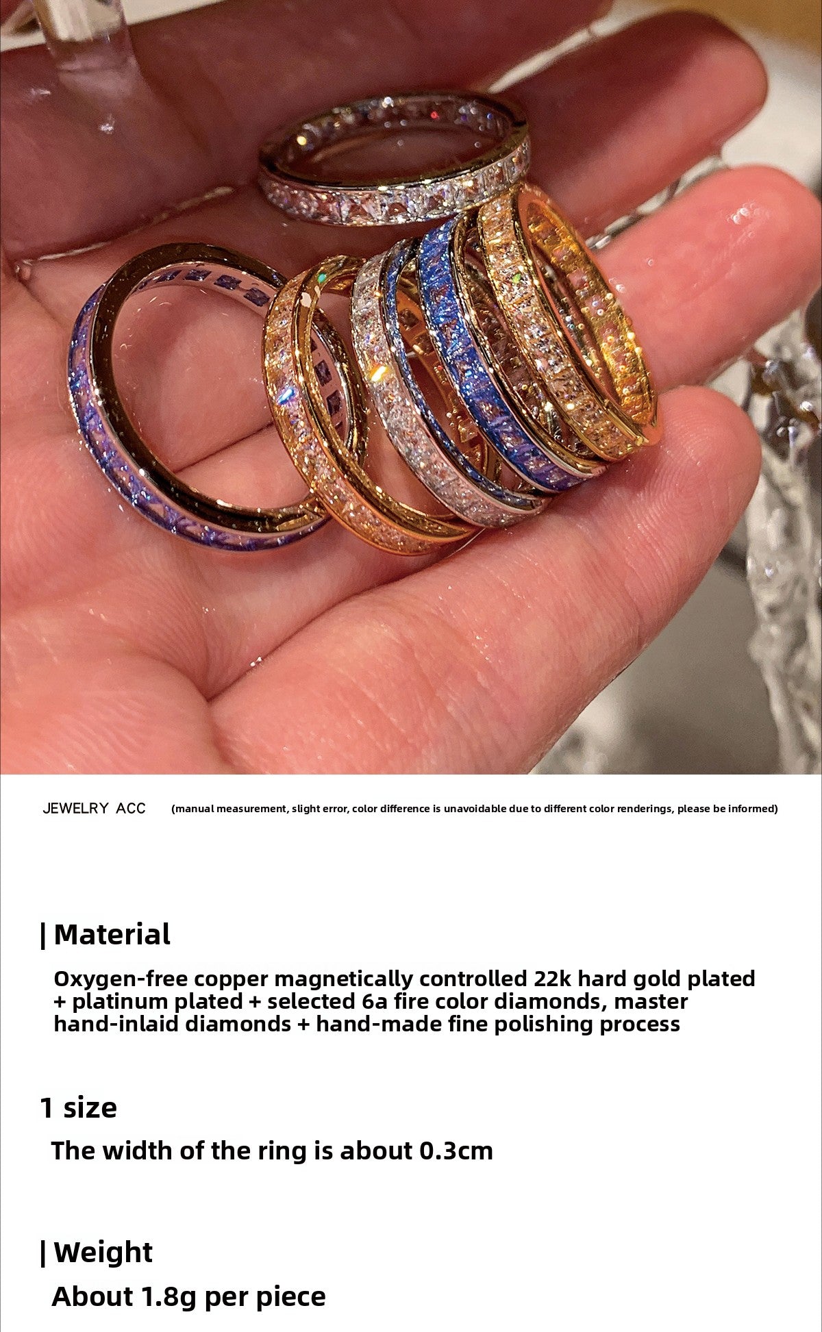 New flash dopamine diamond exquisite index finger colored diamond ring women's volleyball diamond light luxury