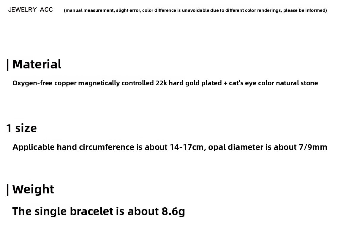 Double-layer stacked opal aquamarine metal bracelet women's light luxury exquisite fashion high-end French temperament bracelet